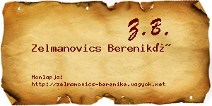 Zelmanovics Bereniké névjegykártya